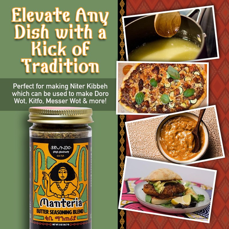 Brundo Spice Company Kibbeh Manteria | Ethiopian Spiced Butter Seasoning