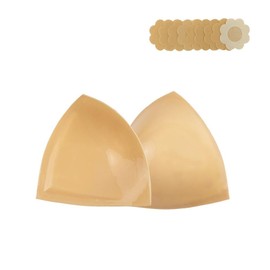DEPOVOR Large Size Double-sided Sticky Inserts Lightly Padded for D+ Cups, Reusable Adhesive Lifting Bras for Large Bust