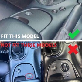 Fewshaw Carbon Fiber Style Center Consoles Shift Panel Storage Box Cover Trim Accessories for 1997-2004 Chevy Corvette C5