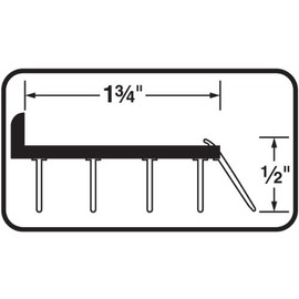M-D Building Products 82586 36 in. Brown Vinyl Concealed Screw/Nail-on Under Door Seal