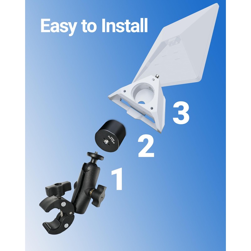[New Version] Starlink Mini Mount (Easy-to-Tighten Heavy-Duty) Ladder Roof Rail