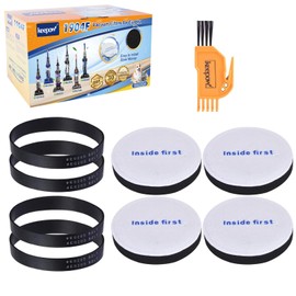 KEEPOW Vacuum Belt and Filter Compatible with Eureka Power Speed Vacuum NEU182B, NEU181, NEU180 NEU180B NEU180C NEU182A NEU12CT NEU186 NEU188 NEU188A NEU190 NEU192A NEU202, Part #E0202 & E0205, 9 Pack