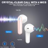 Wireless Earbuds, Bluetooth Headphones Stereo with ENC Noise Canceling Mic,