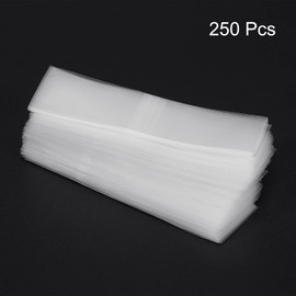 PATIKIL 98x30mm Perforated Shrink Bands 250pcs PVC Heat Shrink Wrap Bands Compatible Cap Diameter 56-57mm for Jar Cans, Clear