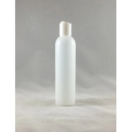 PHB Lot 18 Natural HDPE 8 oz Plastic Dispensing Bottle w white Disc Top Cap, 24-410
