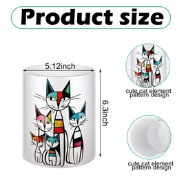 WILLBOND Cat Kitchen Decor Acrylic Kitchen Utensil Holder Crock Spoon Organizer for Countertop Cat Table Decor Coffee Spoon Holder Jar for Cooking Tools