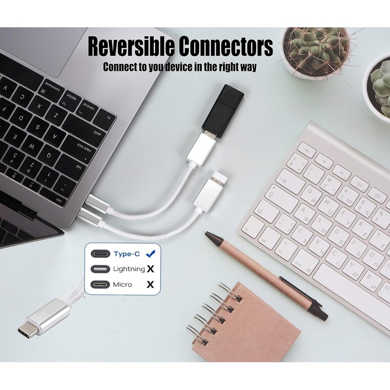 Tek Styz OTG USB-C 3.0 Adapter (2 Pack) Compatible with