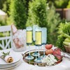 6 Pieces Blue Champagne Flutes 6 OZ Straight Sided Wine