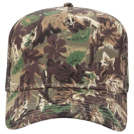 OTTO Wholesale 12 x Cap Camouflage 5 Panel Mid Crown Mesh Back Trucker Hat (180705 - Lt.Lod/BRN/Kly) (OSFM - Adult)