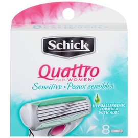 Quattro For Women Schick Sensitive Razor Blade Refills, 8 Count