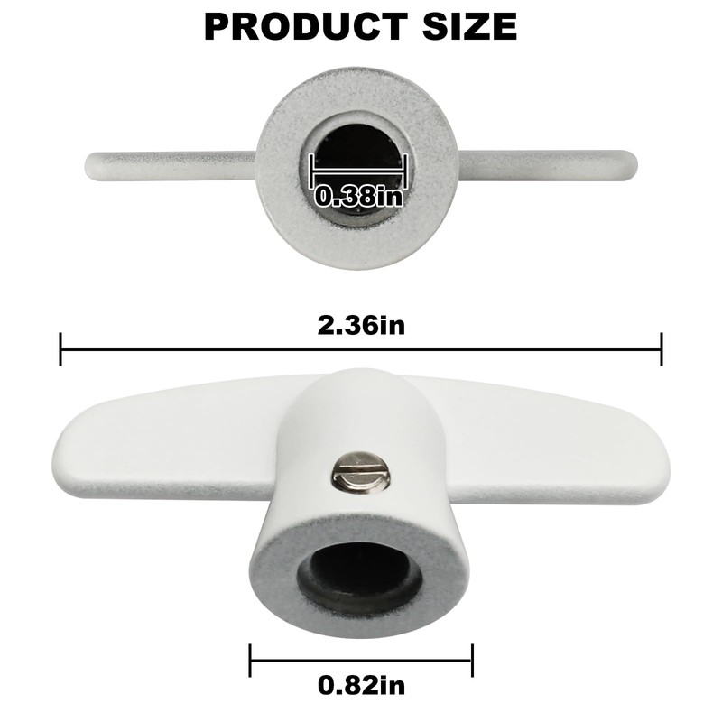 VIDABTE 3/8" Butterfly Wing Nut T-Handle for Pella Window Crank,