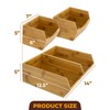 HOMESTEAD Bamboo Pantry Storage Bins - Stackable Baskets, Potato and