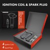 A-Premium Set of 4 Ignition Coil Pack and Iridium Spark