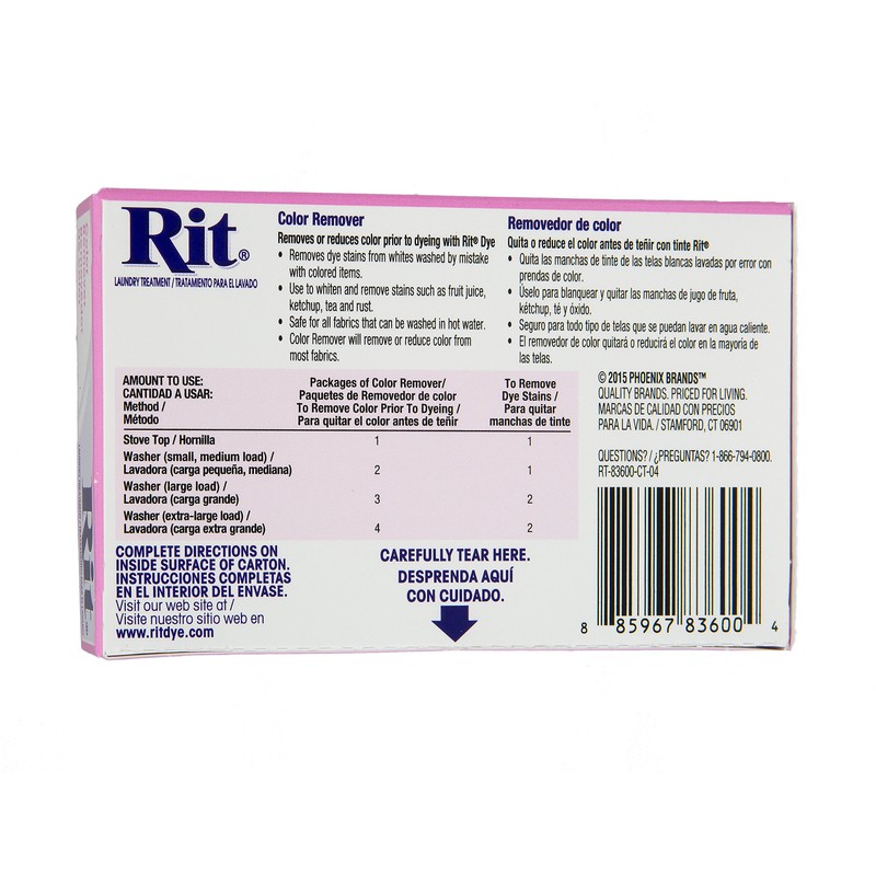 Pack of 2 Rit Dye Laundry Treatment Color Remover