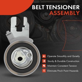 A-Premium Belt Tensioner Assembly with Pulley Compatible with Volvo XC60 2015-2016, XC90 2003-2006, S60, XC70, S80, C70, V60, C30, S40, V50, S60 Cross Country, V60 Cross Country, V70, 2.3L 2.4L 2.5L