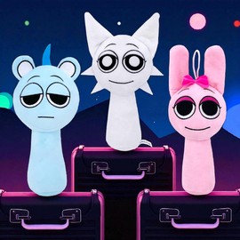 Lalaville Plush Toys – Set of 8 Soft & Colorful Stuffed Plushies for Kids, Gifting, Cuddling, Travel & Play – Unique Abstract Plush Toy Set