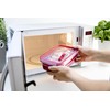 Tefal Master Seal Micro Rectangle Food Storage, Red/Clear, 1.2 Litre