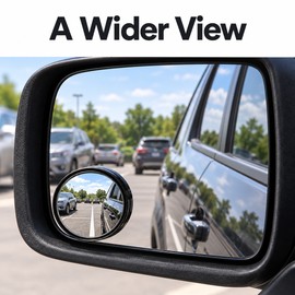 Round Blind Spot Mirrors for Car Side-View Assistance – Compact Suction Cup Design for Parking and Reversing (2 Pack)