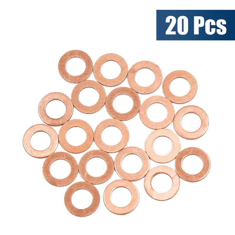sourcing map Pack of 20 Washers 8 mm Copper Rings