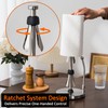 Leadfun Paper Towel Holder Countertop, Stainless Steel, One-Handed Tear, Weighted