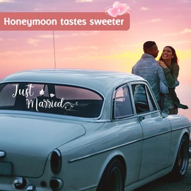 Just Married Car Sticker, Wedding Car Decoration, Wedding Car Decoration, Honeymoon, Wedding (Style2)
