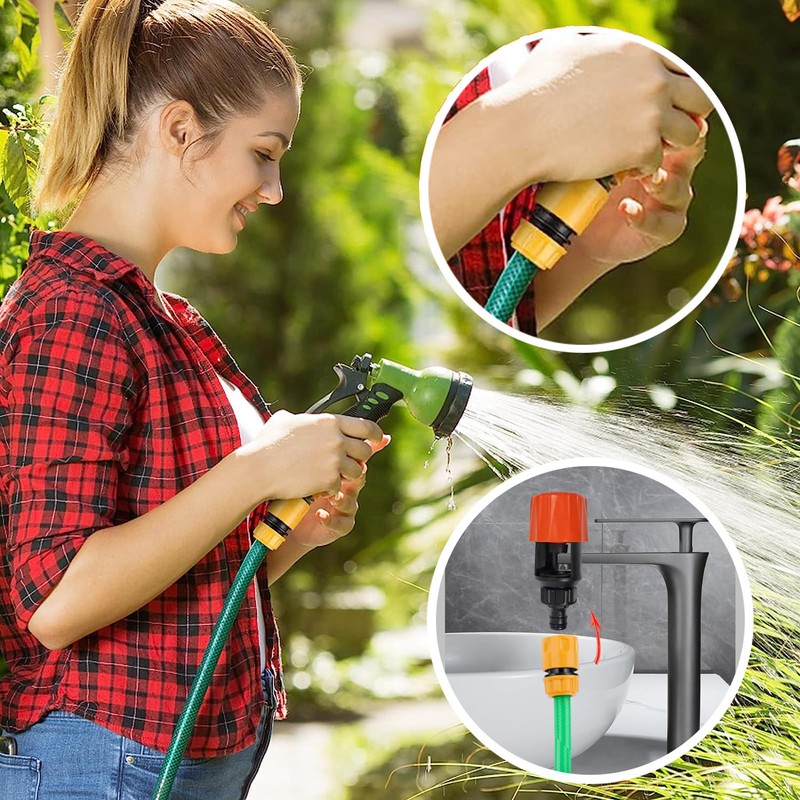 Hose Fitting Double Male Hose Connectors and 2PCS End Quick