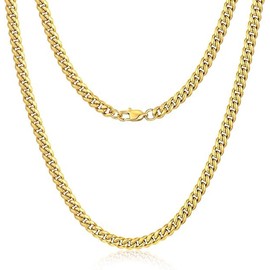 Gold Chain for Mens Hip hop Rapper Necklace 6MM 22inch Daily Neck Chain Mens Gifts for Dad