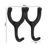 Woodside Cast Iron Wall Mounted Double Horseshoe Hook Coat/Hat/Key Rack,