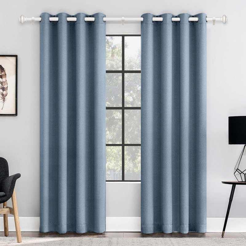 SIMEWIN White Curtain Rods for Windows 72 to 144 Inches