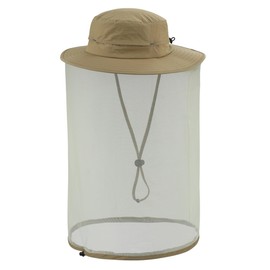 Magracy Unisex Outdoor Mosquito Head Net Hat Sun Protection Hat Mesh Face Protection Mask Fishing Hat Light Vert Khaki