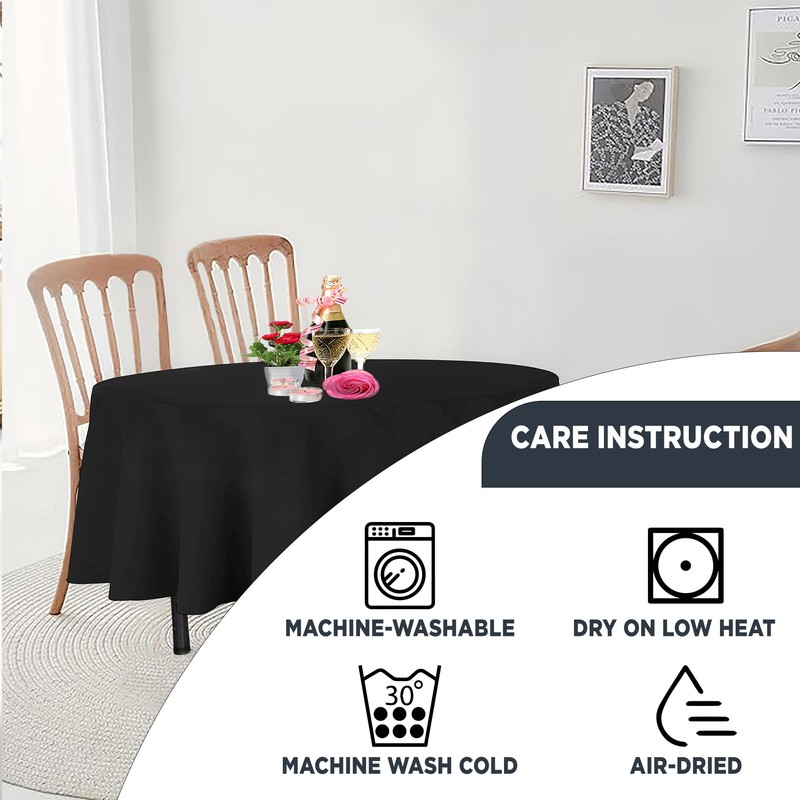 Personalize Pro 1 Pack Black Square Table Cloth 52 ×