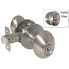 eBuilderDirect Satin Nickel Lock Door Oval Egg Shaped Style Knob