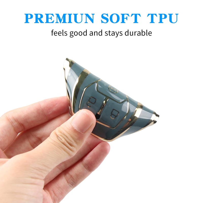 MILD EAST Key Fob Cover for Ford with Key Chain,