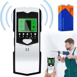 Cable Finder Locating Device: 5-in-1 Wall Scanner Detector Multifunctional Stud Finder with LCD Display and Alarm Metal Detector Cable Finder AC Power Line for Finding Power Lines Wooden Beams