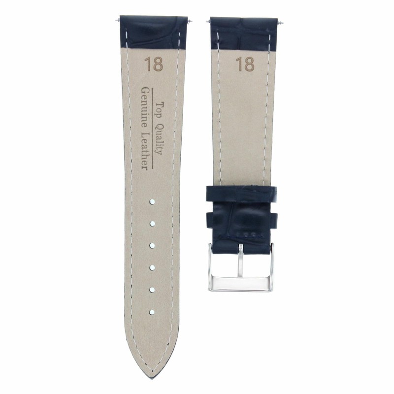 Ewatchparts 18mm Leather Watch Band Strap Compatible With Montblanc Dark