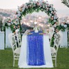 Juya Delight Blue Table Runner 25"x120" Glitter Sequin Iridescent Table