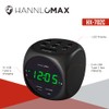HANNLOMAX HX-702C Digital Clock with Dual Alarm, 0.7" Green LED