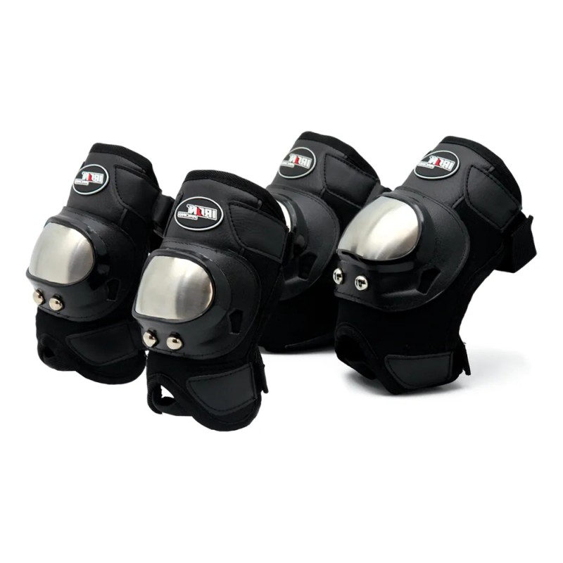 Set Juego 4 Piezas Rodilleras Y Coderas Iron Racing Unitalla