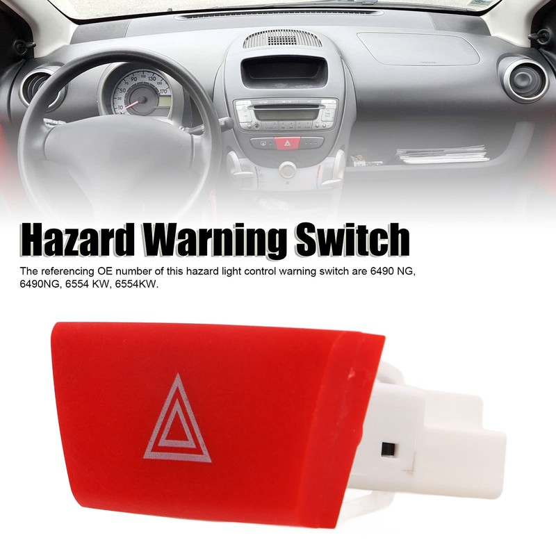 Ymiko Hazard Light Switch, Hazard Switch 6490 NG Light Control
