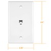 ENERLITES ENERLITES RJ11 Telephone Jack Wall Plate by 1-Gang, Standard
