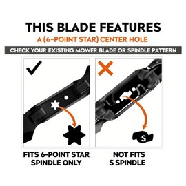 ILONPA 942-04244A 46" Blades for Cub Cadet ZT1 ZT2 Ultima XT1 XT2 Enduro RZT46 LTX46 LTX1045 LTX1046 MTD Troy Bilt 46 inch Deck Lawn Mower 942-04244 942-04290 742-04244 (High-Lift) 2-Pack, Black