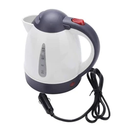 Smowfes 12V Car Kettle & Water Heater - Battery Powered Coffee Maker with Auto Shut-Off, Portable Electric Kettle for Truck RV Travel, Fast Boiling 12V Car Kettle Water Boiler for Tea/Coffee