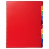 Exacompta 86003E Plastic Index Extra Wide Red For DIN A4
