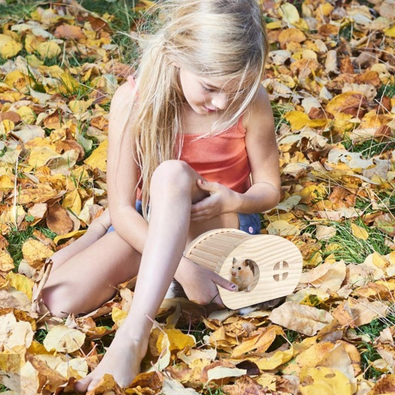 Wooden Hamster House | Small Animal Hide Out | Cage
