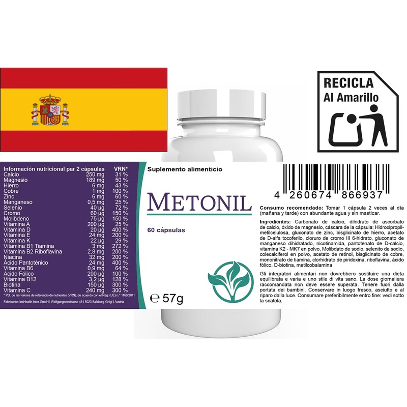Metonil - 120 capsules (2 x 60 capsules), pack of