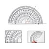 Qancekoo 3pcs Clear Plastic Geometry Protractors 180 Degrees Ruler Math