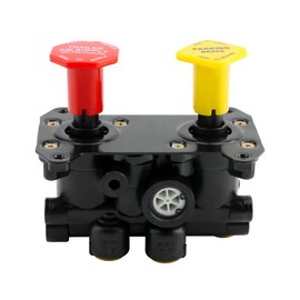 Misakomo 800516 MV-3 Dash Air Brake Control Valve - MV3 Trailer Parking Brake Valve - Compatible with Volvo 3948331, Bendix 065157 065697, Velvac 4790208 5001230, and Western Star Peterbilt Kenworth