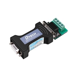 DTECH RS232 to RS485 Serial Converter Adapter with 4 Position Terminal Block for Industrial Long Haul Communication Data Supports 600W Anti-Surge