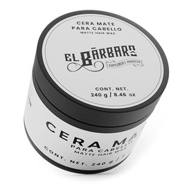 Cera Mate Para Cabello, Barba y Bigote - Con Aceite de Ricino - 75% de Origen Natural - Sin Petrolatos - Para Todo Tipo de Cabello - Brinda Textura (L