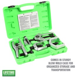 OEMTOOLS 26554 Front End Service Kit, Pitman Arm Puller & Ball Joint Separator, Tie Rod Removal Tool for Suspension Maintenance